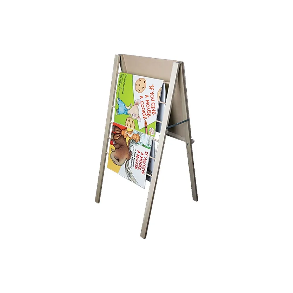 Dry Erase*Flipside Big Book Dry-Erase Easel, 48", White/Beige, Assorted Materials (17385)
