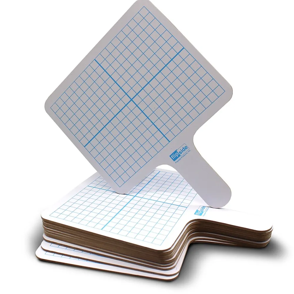 Dry Erase*Flipside Dry-Erase Graphing Paddle, Pen, and Eraser Class Pack, 36/Set (19125)