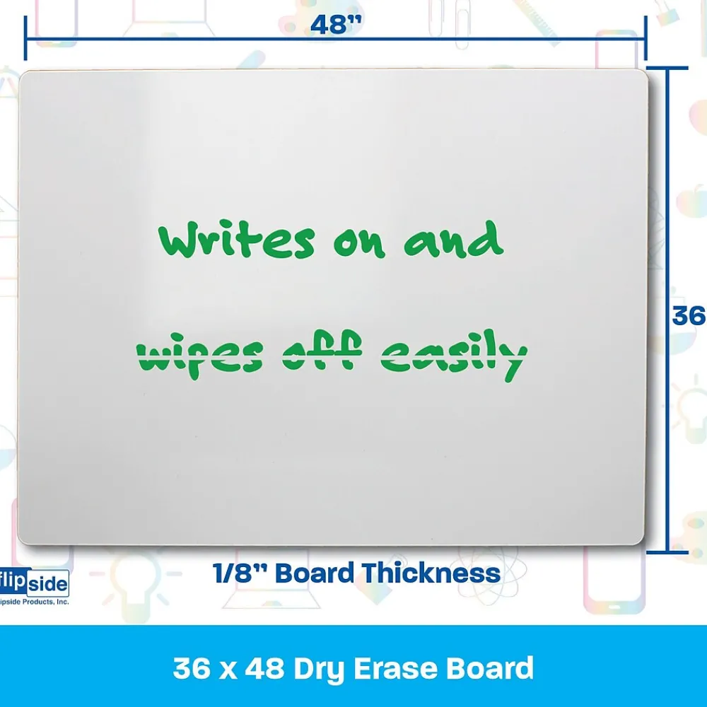 Dry Erase*Flipside Dry-Erase Whiteboard, 4' x 3' (13648)