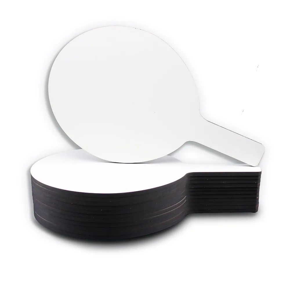 Dry Erase*Flipside Oval Answer Paddle Class Pack Dry-Erase Whiteboard, 7" x 12", 12/Pack (FLP12032)