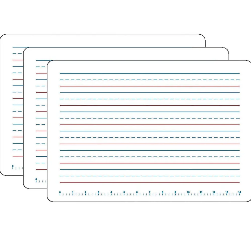 Dry Erase*Flipside Primary Handwriting Dry Erase Whiteboard, 11" x 16", 3/Bundle (FLP11165-3)