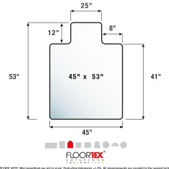 Chair Mats*Floortex Advantagemat Chair Mat with Lip, 45