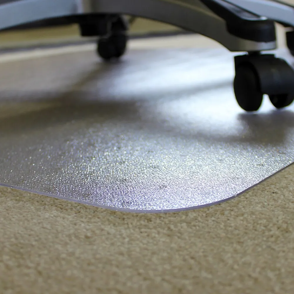 Chair Mats*Floortex Ecotex BioPlus Carpet Chair Mat, 46" x 60", Clear Bio Based Polycarbonate (NRCMFLBG0004)