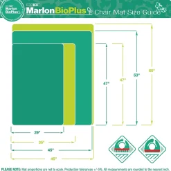Chair Mats*Floortex Ecotex BioPlus Carpet Chair Mat, 46