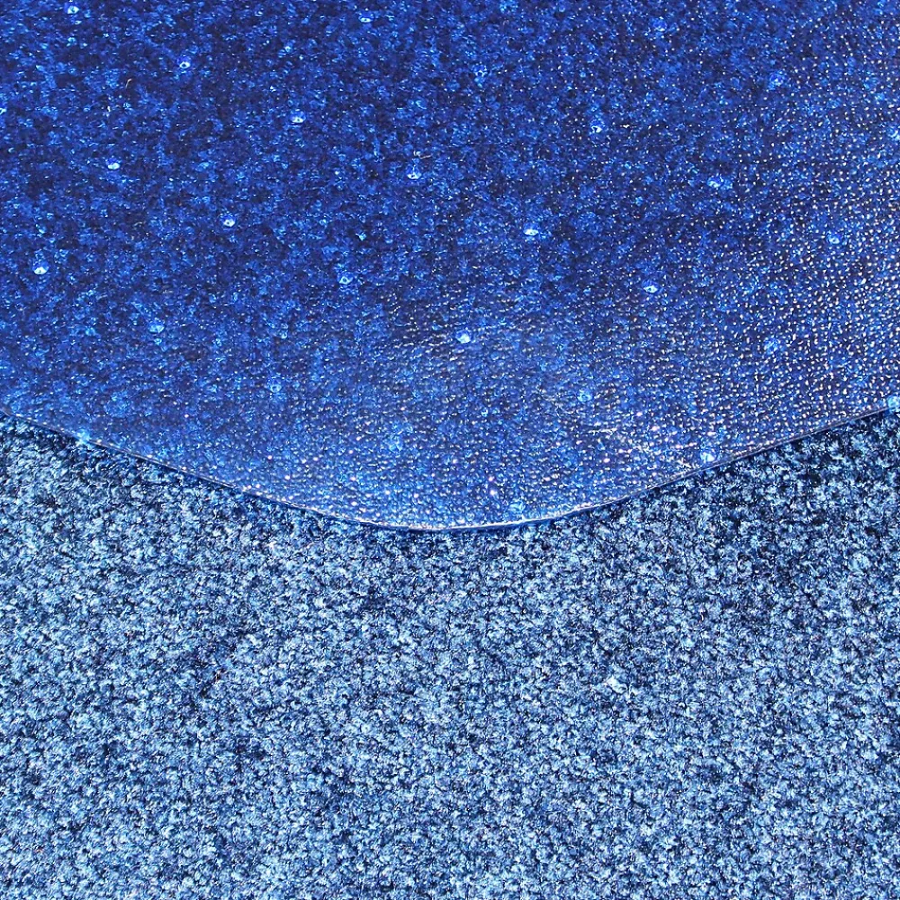 Chair Mats*Floortex 9Mat Carpet Gaming Chair Mat, 38" x 39", Designed for Low/Medium-Pile Carpet, Blue Polycarbonate (FC111001009RBL)