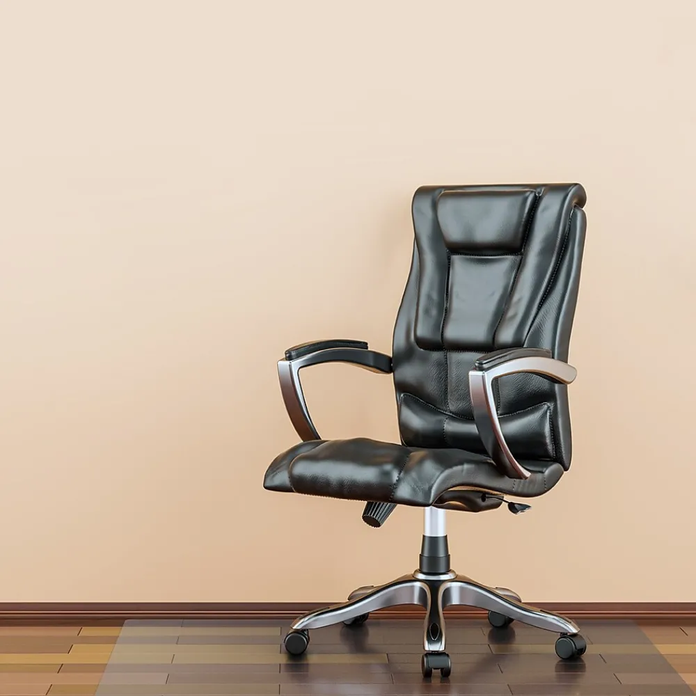 Chair Mats*Floortex Megamat Carpet & Hard Floor Chair Mat, 46" x 60", Clear Polycarbonate (FCM121525ER)