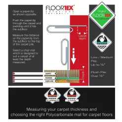Chair Mats*Floortex Ultimat Carpet Chair Mat, 48