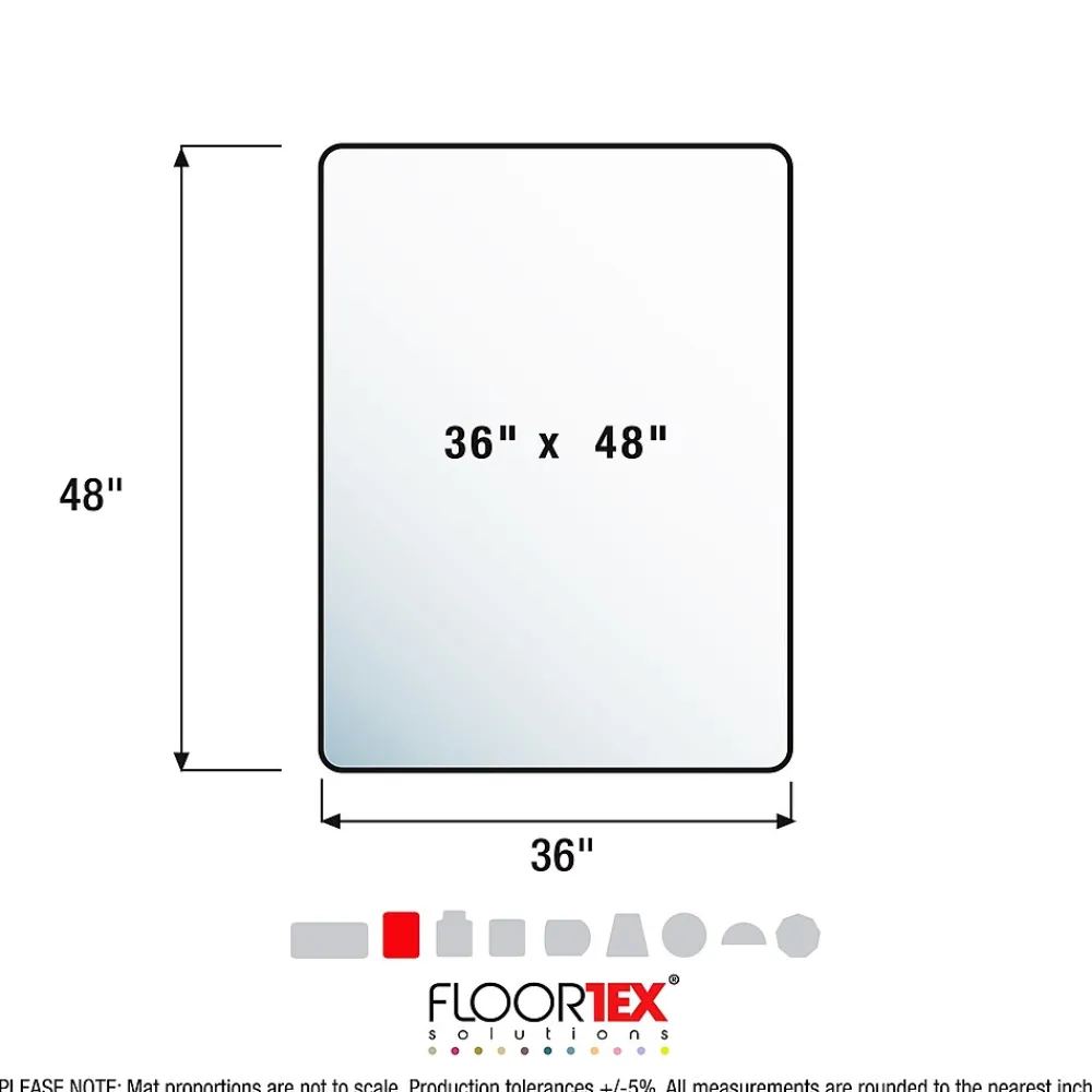 Chair Mats*Floortex Valuemat Plus Chair Mat, 36" x 48", Designed for Low-Pile Carpet, Clear Polycarbonate (FC119020ER)