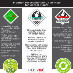Chair Mats*Floortex Valuemat Plus Chair Mat, 36