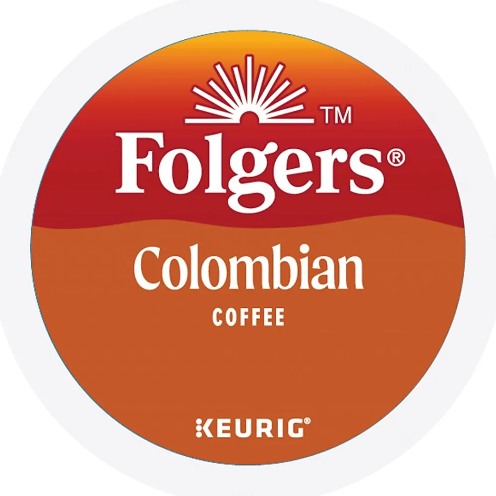 Folgers 100% Colombian Coffee, Keurig K-Cup Pod, Medium Roast, 24/Box, 4 Boxes/Carton (6659CT)