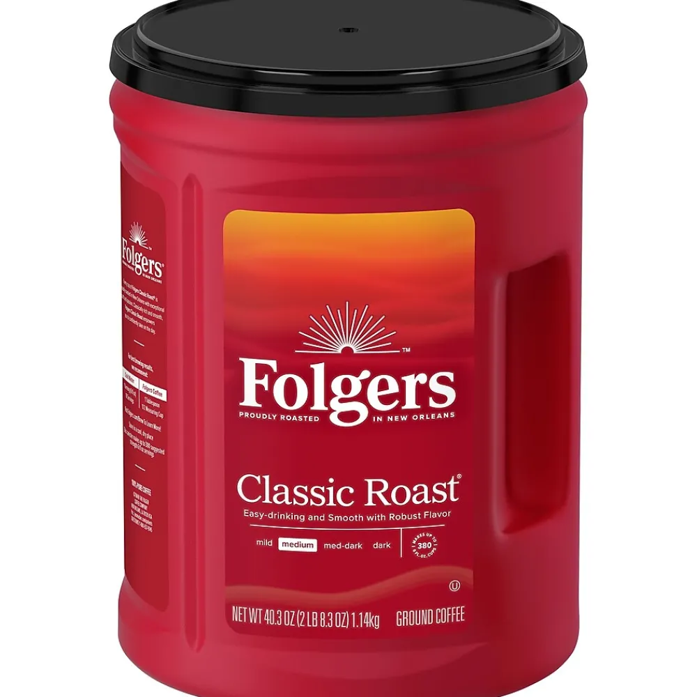 Folgers Classic Roast Ground Coffee, Medium Roast, 40.3 oz. (2550000529C/2550030420)