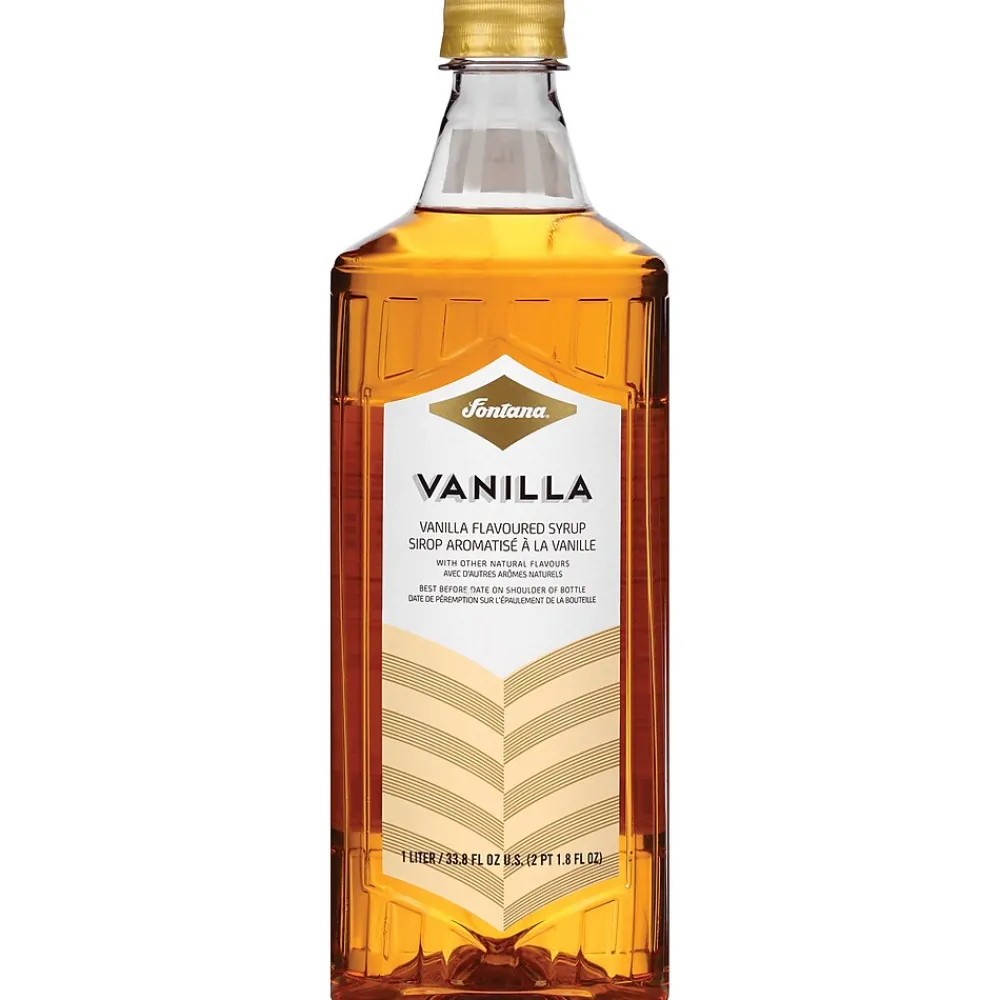 Fontana Vanilla Flavored Coffee Syrup, 1 Liter (NES41273)