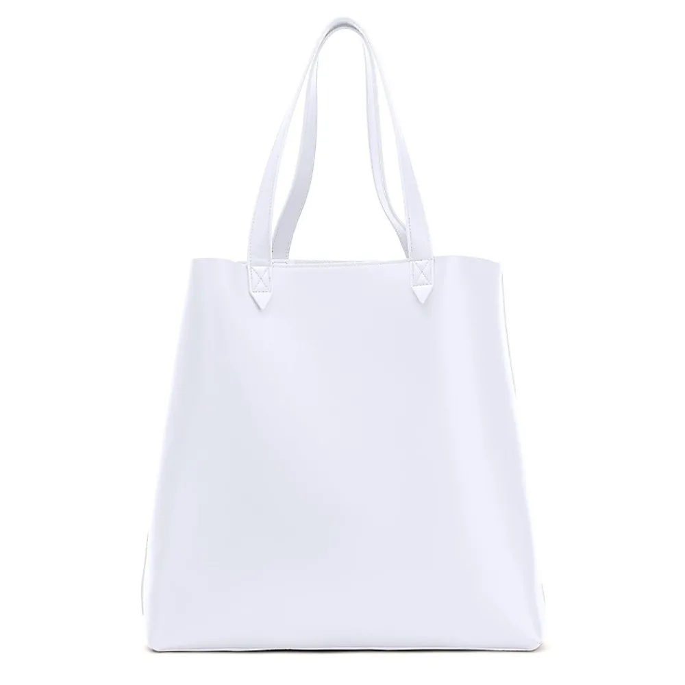 s Made Easy Leather 15.6 Laptop Tote, White (FCTWHMADE)<Francine Collection Clearance