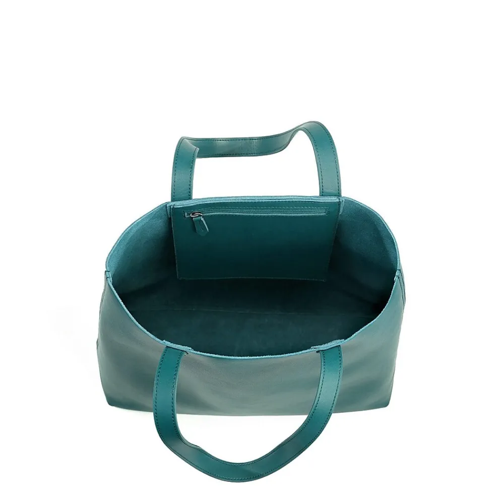 s Made Easy Leather 15.6 Laptop Tote, Green (FCTGRMADE)<Francine Collection Hot