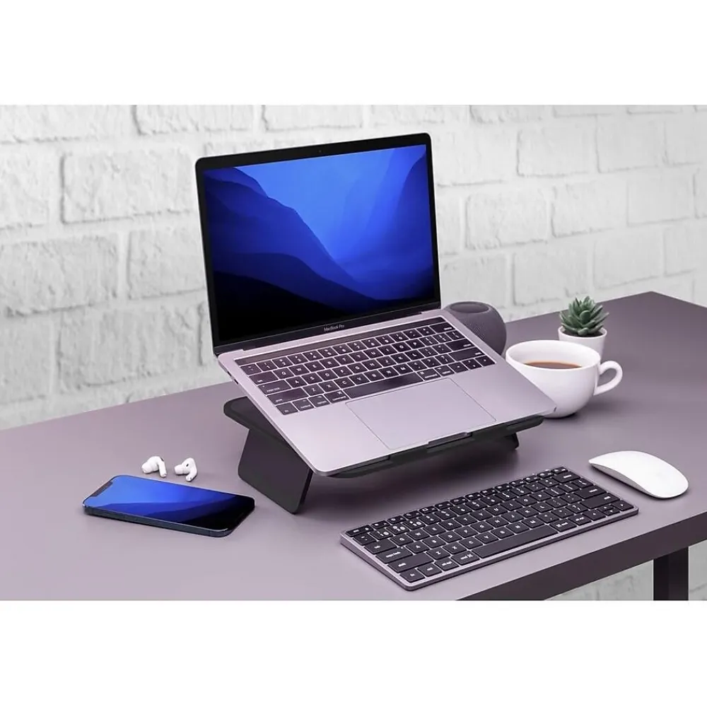 Elevate 10.94" x 10" Plastic Laptop Stand, (F101-ELBLK)<Function101