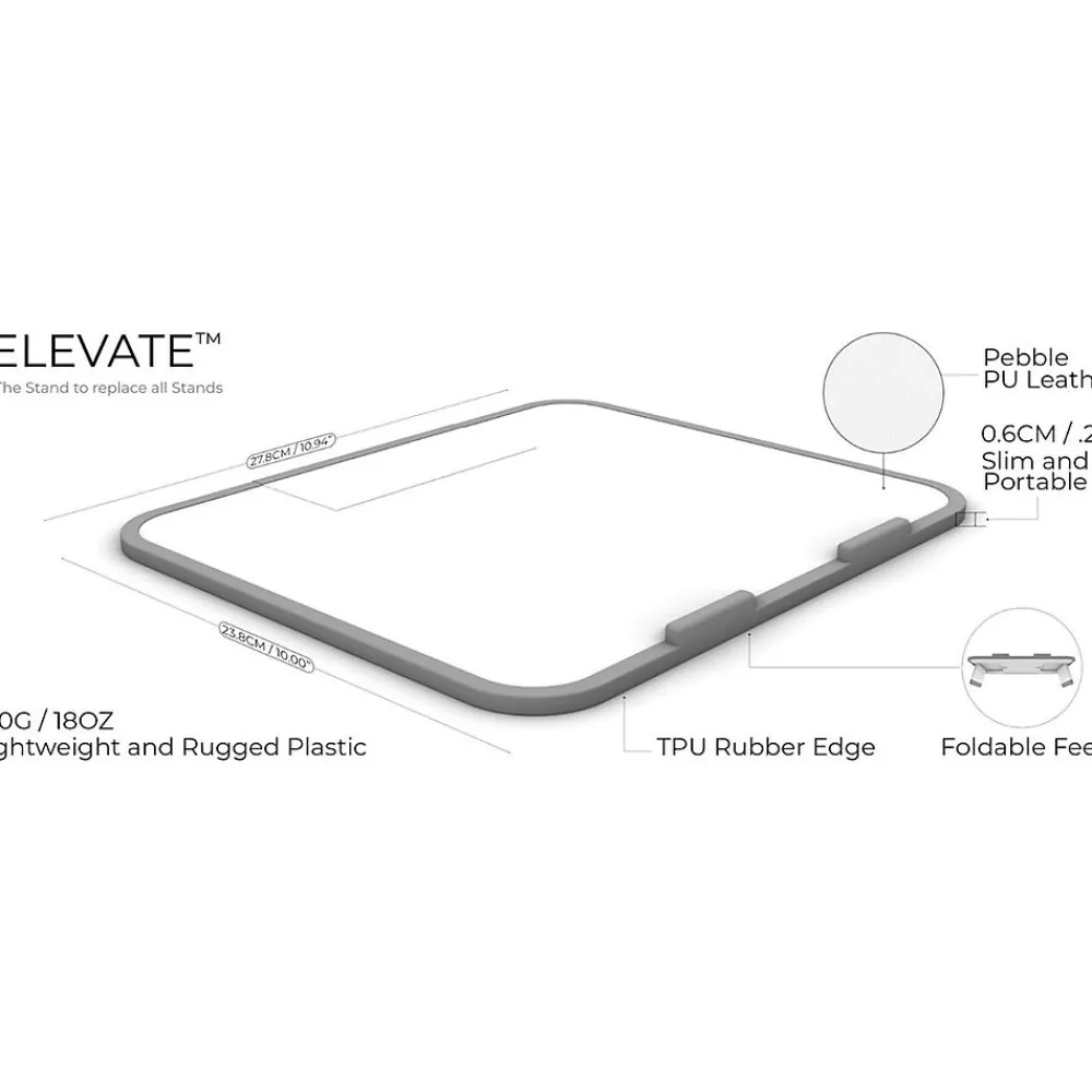 Elevate 10.94" x 10" Plastic Laptop Stand, (F101-ELWHP)<Function101 Sale
