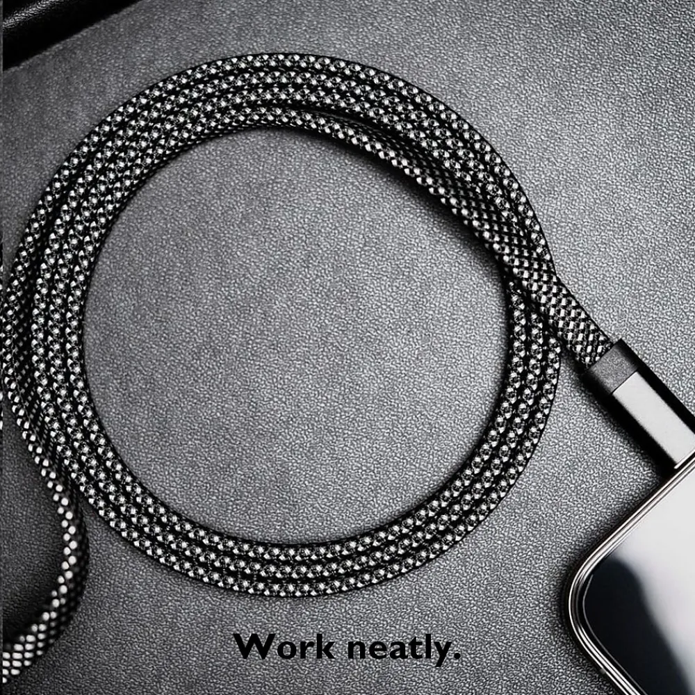 NEAT CABLE Magnetic USB-C Charging Cable, 4.9 ft., Black (F101-LCBL5)<Function101 Outlet