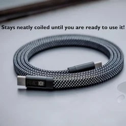 NEAT CABLE Magnetic USB-C Charging Cable, 4.9 ft., Silver (F101-LCSI5)<Function101 New