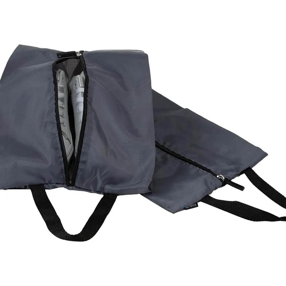 9" 2-Piece Nylon Travel Pouch Set, Gray/Black (6064)<G Force Sale