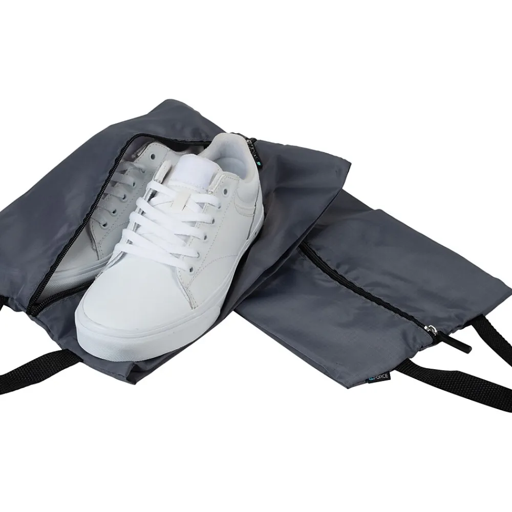 9" 2-Piece Nylon Travel Pouch Set, Gray/Black (6064)<G Force Sale