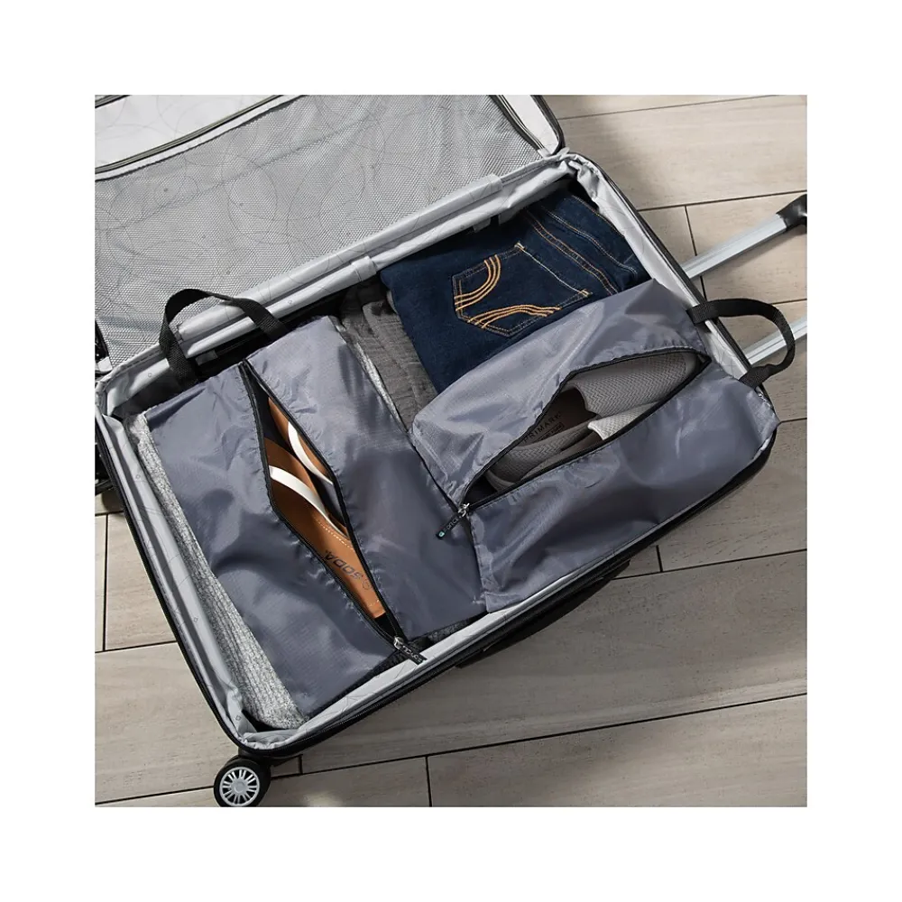 9" 2-Piece Nylon Travel Pouch Set, Gray/Black (6064)<G Force Sale