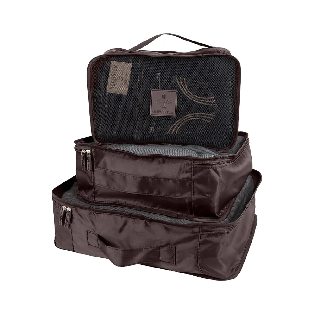 6-Piece Fabric Travel Pouch Set, Water Resistant, Espresso (27105-ESPRESSO)<G Force New