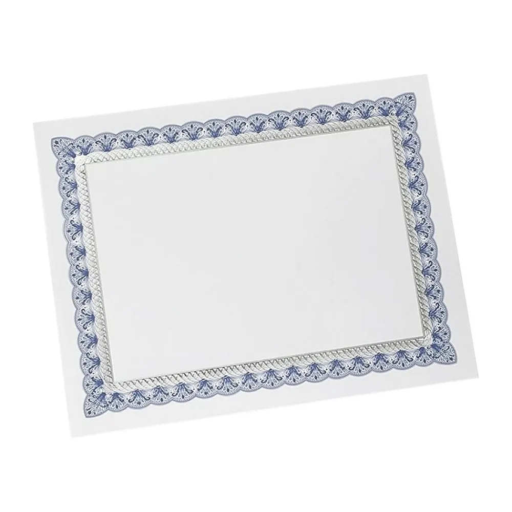 Awards & Certificates*Gartner Studios Certificates, 8.5" x 11", White/Blue/Silver, 15/Pack (36005-S)
