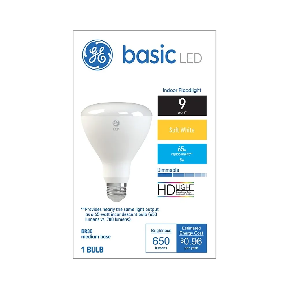 GE 8 Watt Soft White LED neral-Purpose Bulb Flood and light (48198)