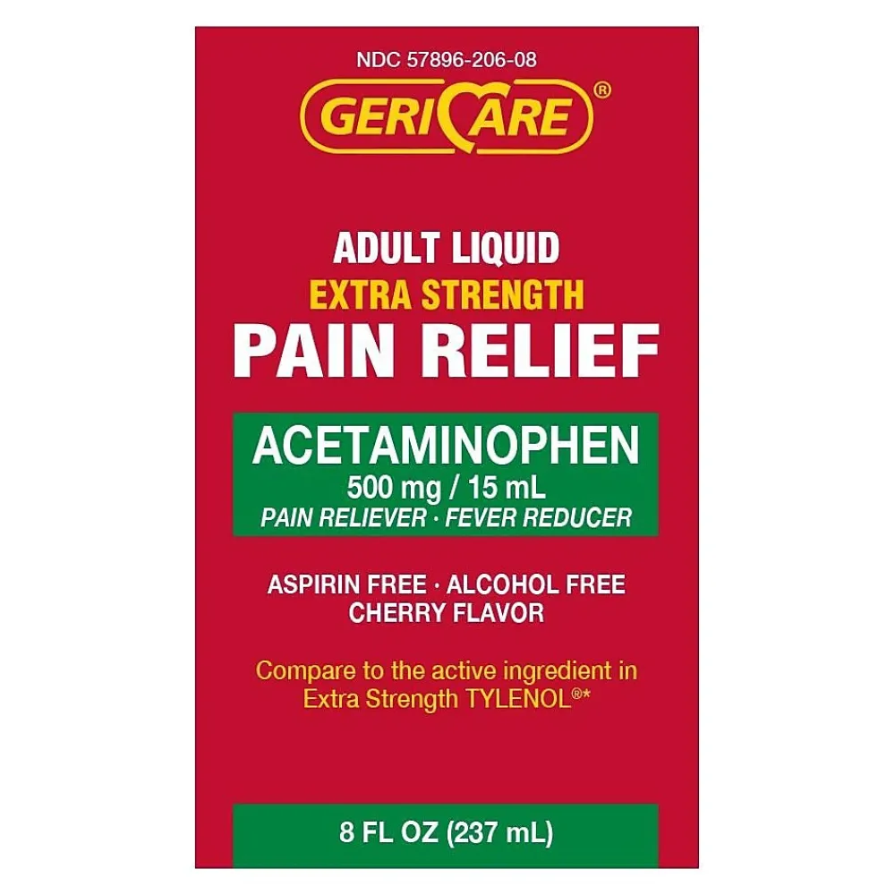 GeriCare Liquid Acetaminophen Pain Relief, 500mg, 16 oz (OC18016)<Unbranded Best