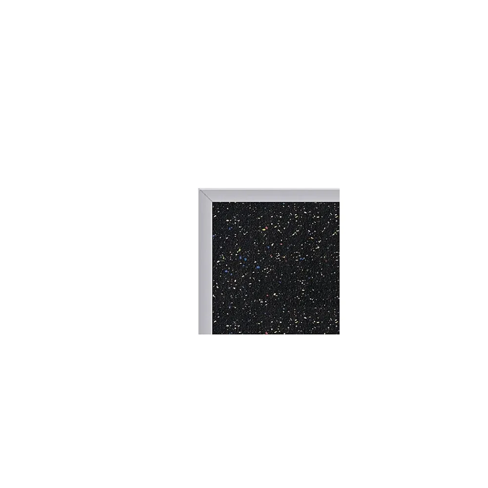 Bulletin*Ghent 4' H x 8' W Recycled Bulletin Board with Aluminum Frame, Confetti (ATR48-CF)
