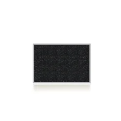 Bulletin*Ghent 3' H x 4' W Recycled Bulletin Board with Aluminum Frame, Confetti (ATR34-CF)