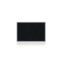 Bulletin*Ghent 4' H x 6' W Recycled Bulletin Board with Aluminum Frame, Black (ATR46-BK)