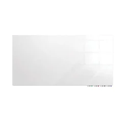 Dry Erase*Ghent Aria 4'H x 6'W Low Profile Magnetic Glass Whiteboard, White (ARIASM46WH)