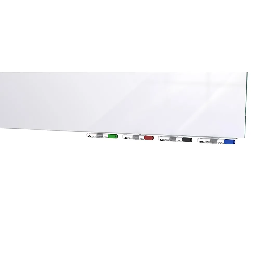 Dry Erase*Ghent Aria Low Profile Glass Whiteboard, 4'H x 8'W, White (ARIASN48WH)