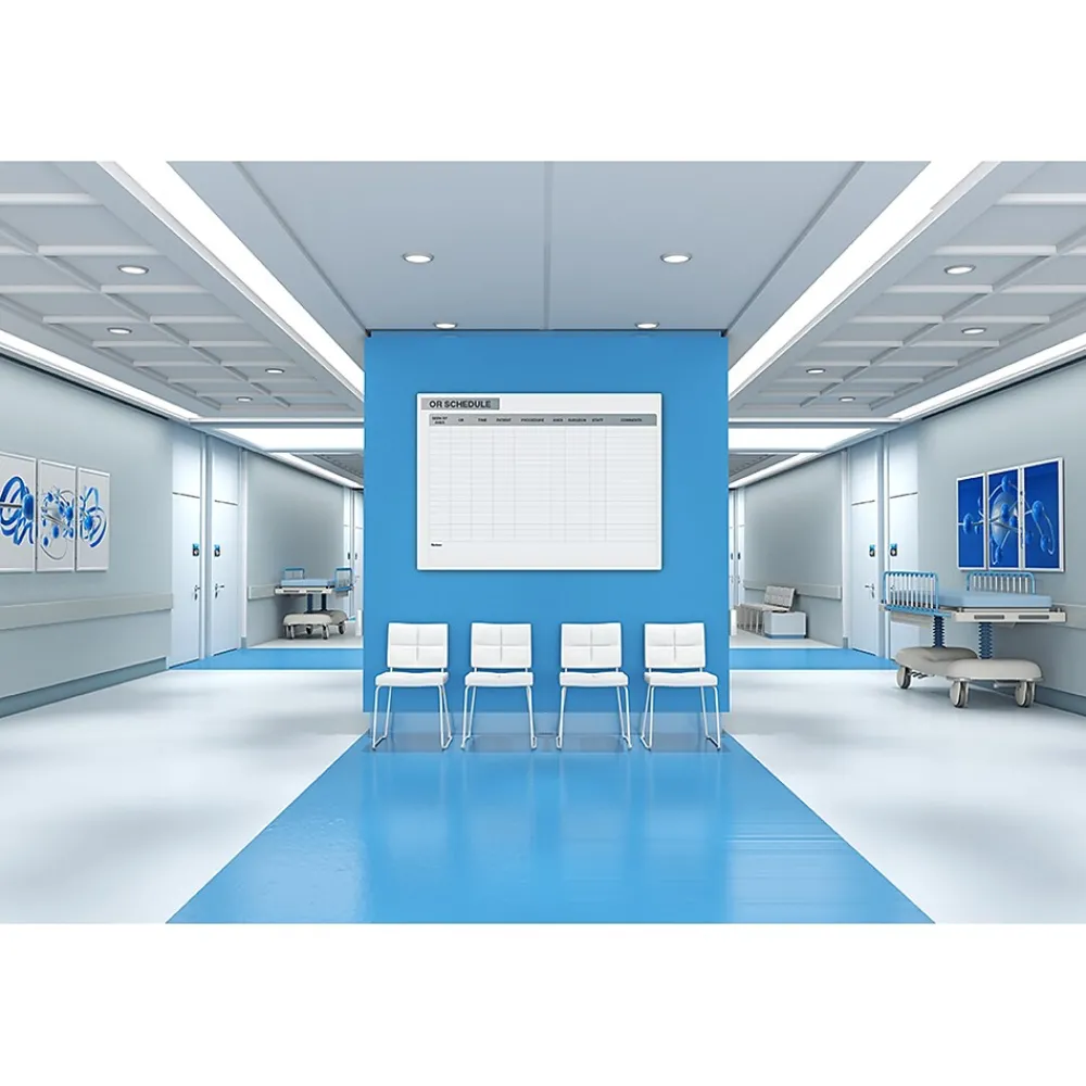 Dry Erase*Ghent Aria OR Schedule Glass Dry-Erase Whiteboard, 3'H x 4'W (GRPARIASN13S-34)