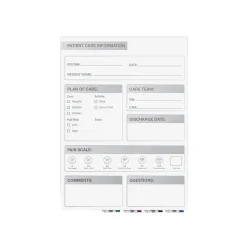 Dry Erase*Ghent Aria Patient Room Magnetic Glass Dry-Erase Whiteboard, 3'H x 2'W (GRPARIASM11P-23)