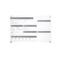 Dry Erase*Ghent Changeable Patient Room Glass Dry-Erase Whiteboard, 18
