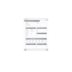 Dry Erase*Ghent Changeable Patient Room Glass Dry-Erase Whiteboard, 24"H x 18"W (GRPHMYRNFM11P-18-12V)