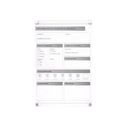 Dry Erase*Ghent Changeable Patient Room Glass Dry-Erase Whiteboard, 24