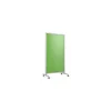 Dry Erase*Ghent EZ Glass Mobile Dry-Erase Whiteboard, Aluminum Frame, 75"H x 38"W (EZ1NA7538GN)