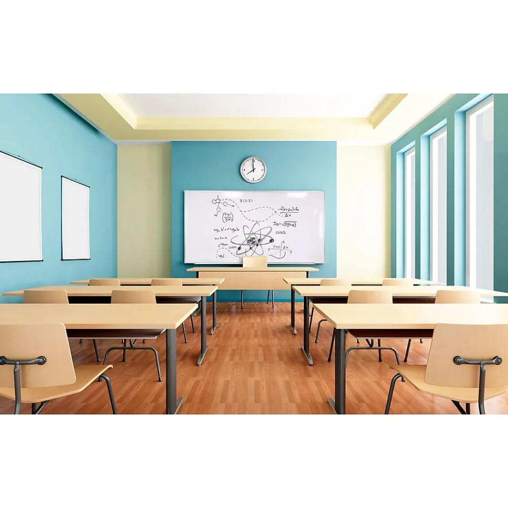 Dry Erase*Ghent Magnetic Porcelain Whiteboard, Aluminum Frame, 3' H x 4' W (M1-34-1)