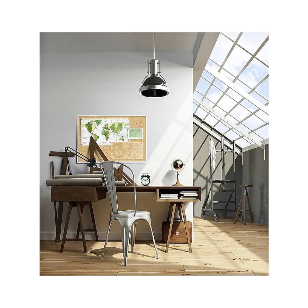 Bulletin*Ghent Traditional Cork Bulletin Board, Aluminum Frame, 4' x 3' (1334-1)