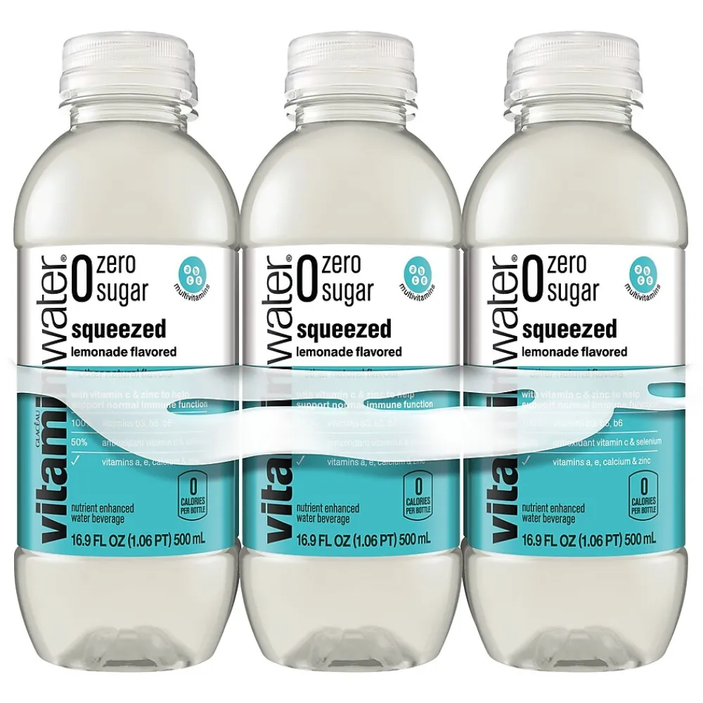 smartwater Glaceau Vitaminwater Zero Squeezed Lemonade Energy Drink 16.9 Fl. Oz., 24/Carton (00786162003508)