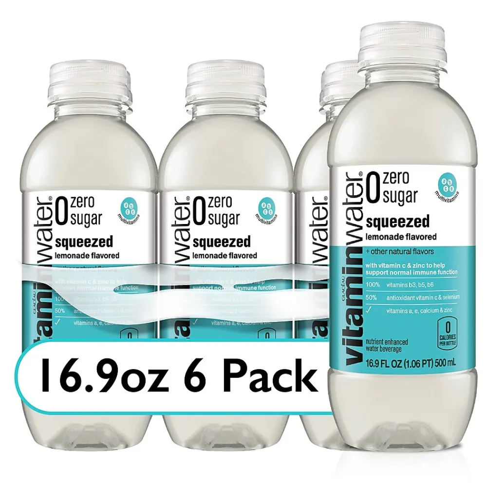 smartwater Glaceau Vitaminwater Zero Squeezed Lemonade Energy Drink 16.9 Fl. Oz., 24/Carton (00786162003508)