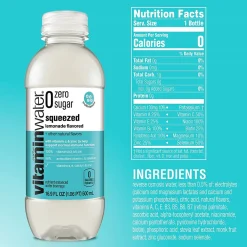 smartwater Glaceau Vitaminwater Zero Squeezed Lemonade Energy Drink 16.9 Fl. Oz., 24/Carton (00786162003508)