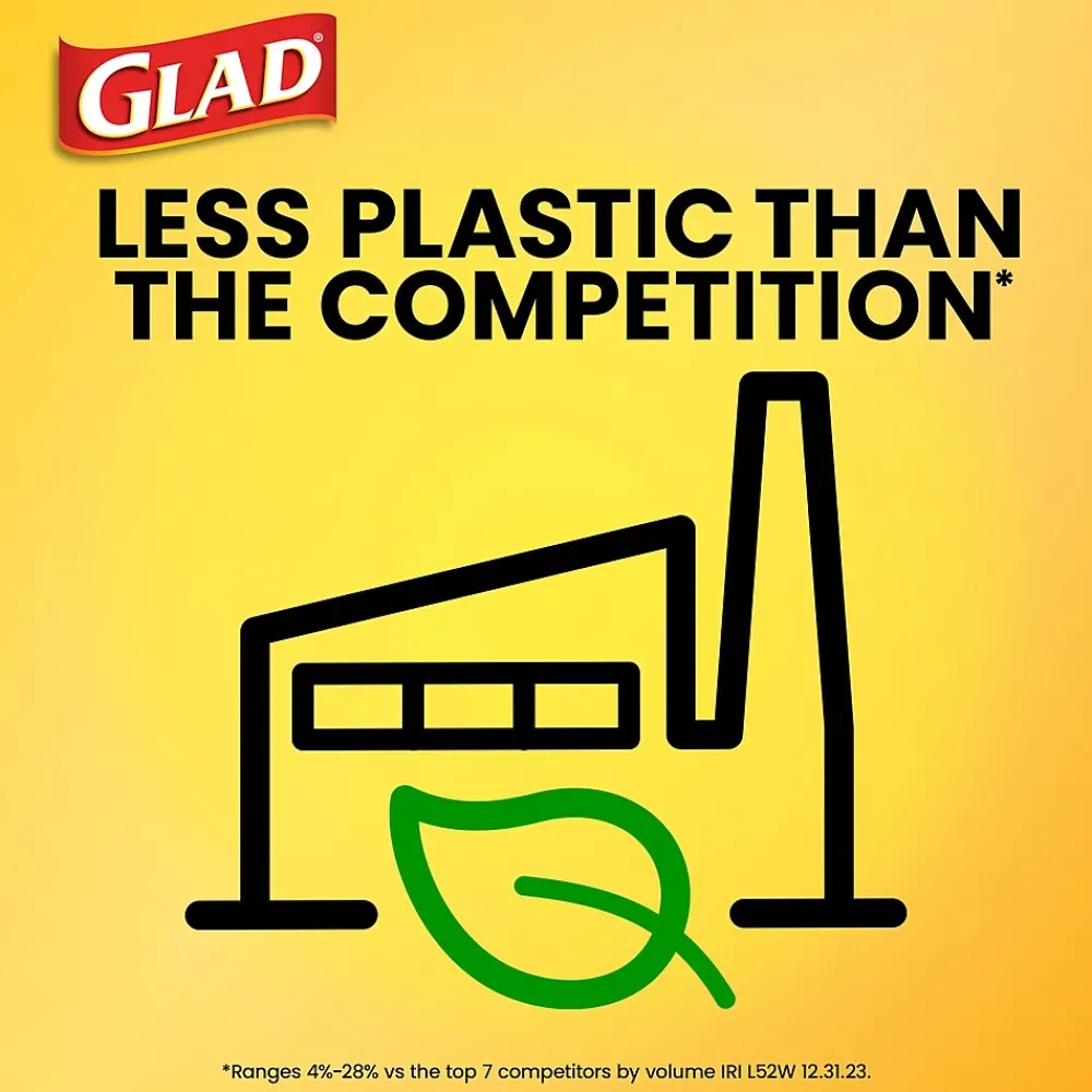 39 Gallon Lawn & Leaf Bags, Black, 12 Bags/Box (70028)<Glad