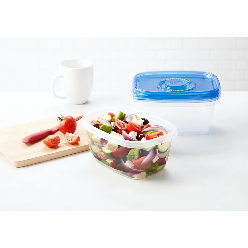 Glad ® Deep Dish Containers, 64 Oz., 3/Pack (70045)