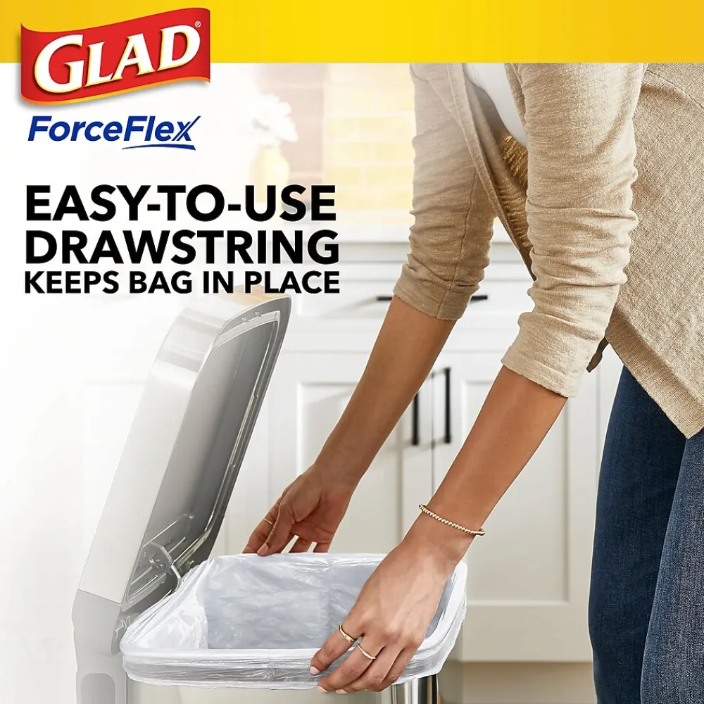 ForceFlex Tall Kitchen Drawstring Trash Bags, 13 Gallon, Gain Lavender with Febreze Freshness, 110 Count (79157)<Glad Discount