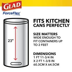 ForceFlex Tall Kitchen Drawstring Trash Bags, 13 Gallon, Gain Lavender with Febreze Freshness, 110 Count (79157)<Glad Discount