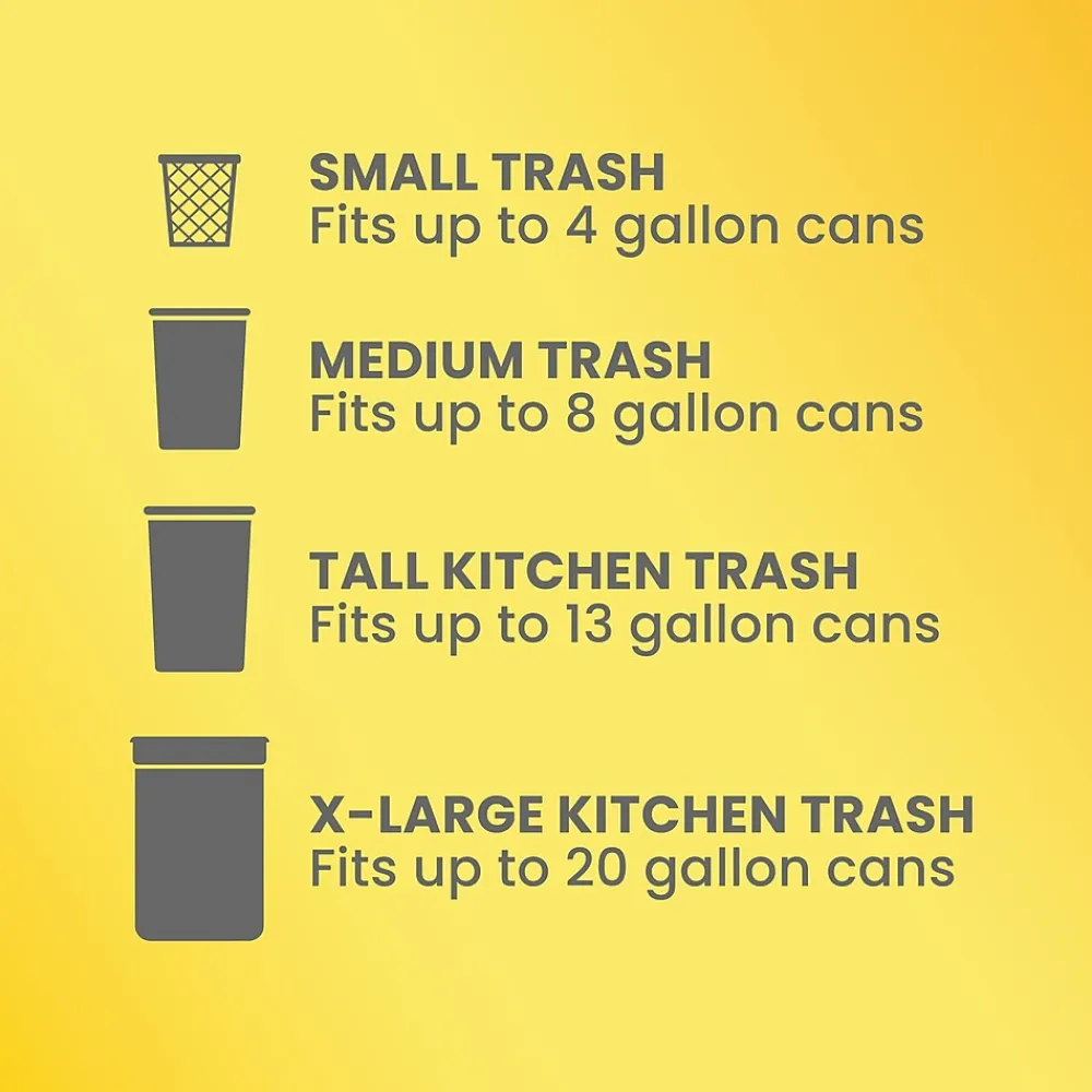 ForceFlex Tall Kitchen Drawstring Trash Bags, 13 Gallon, White, Gain Original scent, 80/Box (78750)<Glad Online